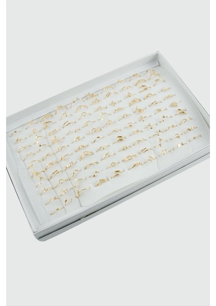 Techmrt Karışık Lüx Çelik Eklem Yüzük 1 Adet-Sarı