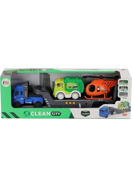 A8341-2632-22629A-6 Sesli Taşıyıcı Tır Kız Erkek Çocuk Oyuncak Eğitici Oyuncaklar