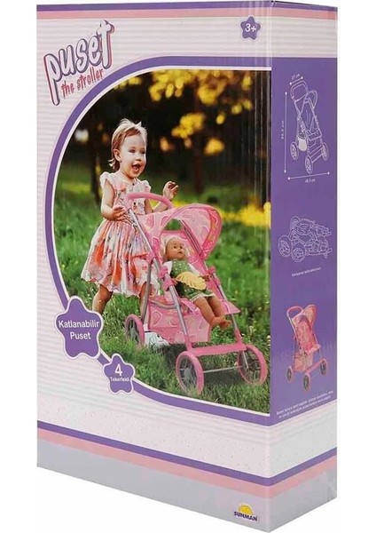 Çilek Desenli 4 Tekerlekli Puset Kız Erkek Çocuk Oyuncak Eğitici Oyuncaklar fiyatları