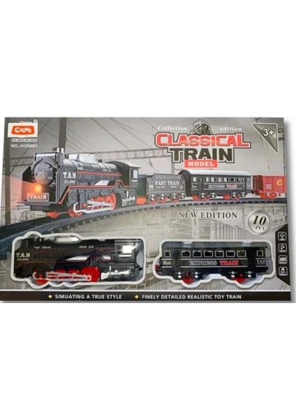 Işıklı Sesli Tren Seti 10 Parça Kız Erkek Çocuk Oyuncak Eğitici Oyuncaklar