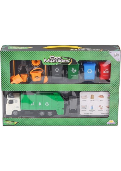 4514 Sun-Rst-Clm-Oyun Set Yeşil Çöp Kamyonu Kız Erkek Çocuk Oyuncak Eğitici Oyuncaklar