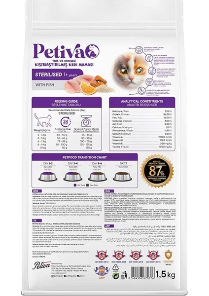 Kısırlaştırılmış Balık Etli Yetişkin Kedi Maması 3 kg modelleri