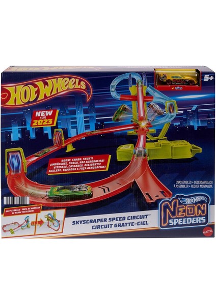 HPC07 Hot Wheels Neon Yarışlar Çoklu Yarış Heyecanı Pist Seti Kız Erkek Çocuk Oyuncak Eğitici Oyunca