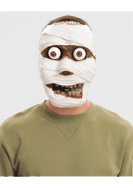 Techmrt Sallanan Yaylı Oynar Gözlü Mumya Maskesi