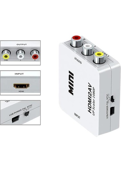 Fully G-573O Hdmı To Rca Mini Model 1920X1080 Çevirici Konvertör