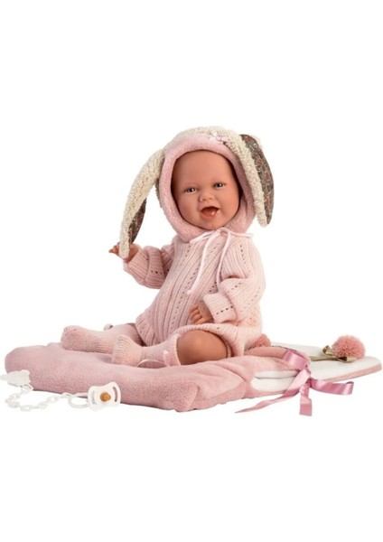 Llorens Uyku Tulumlu Yenidoğan Gülen Bebek Mimi 40CM Kız Erkek Çocuk Oyuncak Eğitici Oyuncaklar