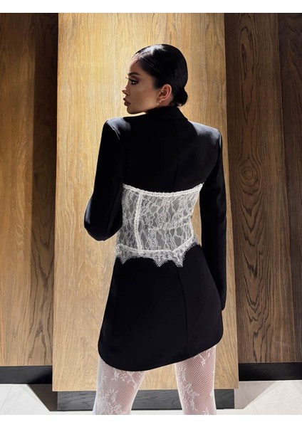 Köln Bralet Detay Ceket Elbise