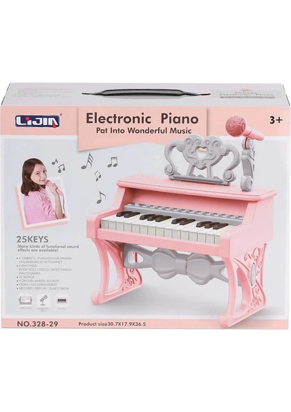 Elektronik Piano - 328-29 Kız Erkek Çocuk Oyuncak Eğitici Oyuncaklar
