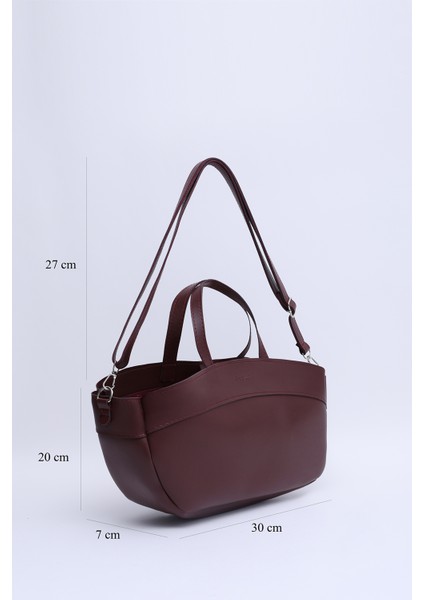 Bordo SHK199 Suni Deri Tek Bölmeli, Makyaj Çantalı,çift Askılı El. Kol ve Omuz Çantası fiyatları