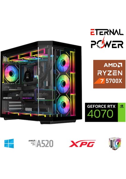 E.power Ryzen 7 5700X 32G Ddr4 1tb M.2 RTX4070 A520 A750W