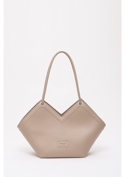 Vizon SHK164 Astarlı Asimetrik Kesim Tek Bölmeli Askılı Fermuarlı El, Kol ve Omuz Çantası