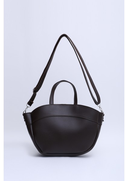 Kahve Rengi SHK199 Suni Deri Tek Bölmeli, Makyaj Çantalı,çift Askılı El. Kol ve Omuz Çantası fırsatları