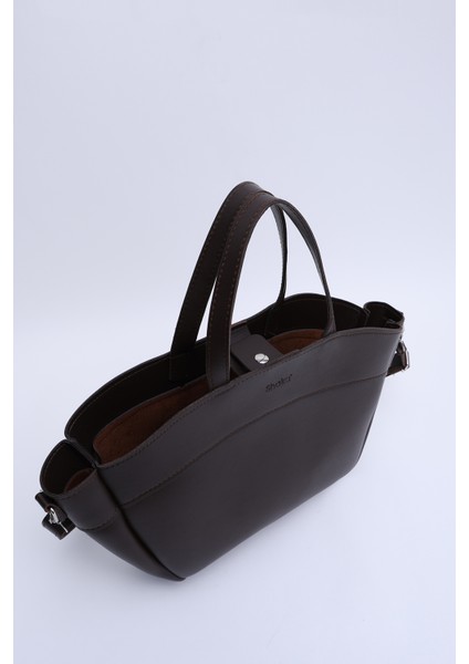 Kahve Rengi SHK199 Suni Deri Tek Bölmeli, Makyaj Çantalı,çift Askılı El. Kol ve Omuz Çantası indirimleri