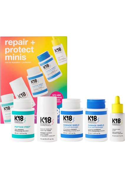 Repair + Protect Minis - Onarıcı ve Elektriklenmeyi Önleyici Rutin Seti 53 ml + 53 ml + 53 ml + 15 ml + 10 ml