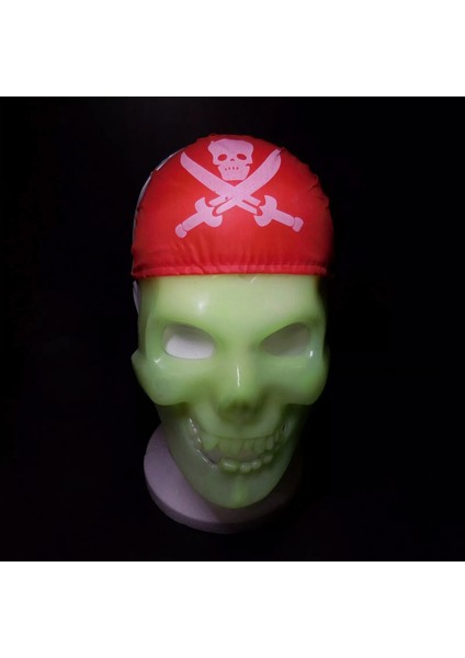 Techmrt Karanlıkta Parlayan Fosforlu Korsan Kafatası Maskesi