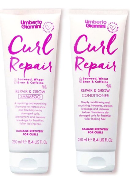 Curl Repair Bukle Onarıcı 2'li Şampuan ve Saç Kremi Bakım Seti