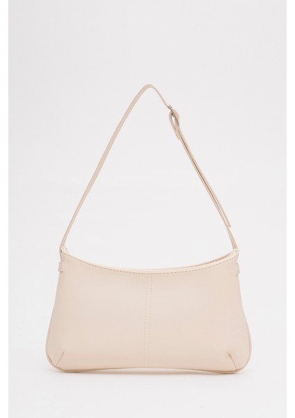 Krem SHK129 Suni Deri Astarlı Fermuarlı Ayarlanabilir Askılı El, Kol ve Omuz Çantası fırsatları