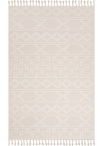 Dokuma Bukle Saçaklı Halı Krem-Krem P1004 R1002 modelleri