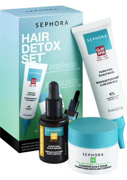 Arındırıcı ve Detoks Kiti - Saç Bakım Kiti 50 ml + 30 ml + 75 ml