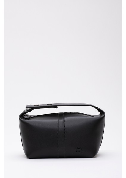 Siyah SHK85 Fermuarlı Tek Bölmeli Çıtçıt Askılı Günlük El ve Kol Çantası