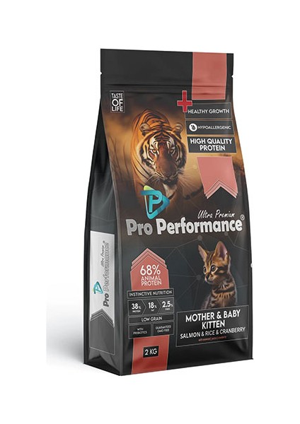 Mother Baby Kitten Somonlu ve Pirinçli Anne Yavru Kedi Mamsı 2 kg