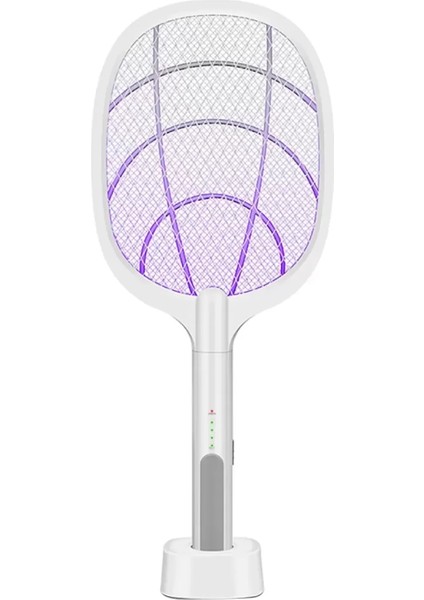 Masaüstü Standlı Şarjlı Sinek Öldürücü-Sinek Kovucu Raket (4915)