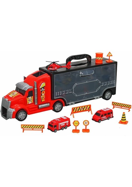 ERN-875 Heroes Toys Çantalı Itfaiye Taşıyıcı Tır Seti Kız Erkek Çocuk Oyuncak Eğitici Oyuncaklar fiyatları