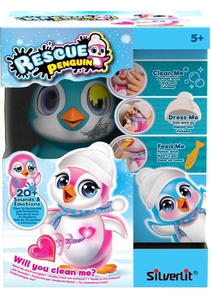 Sıl 88652 Silverlit Rescue Interactive Penguen Mavi Kız Erkek Çocuk Oyuncak Eğitici Oyuncaklar