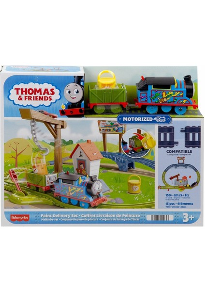 HTN34 Thomas ve Arkadaşları - Boya Teslimatı Seti Kız Erkek Çocuk Oyuncak Eğitici Oyuncaklar
