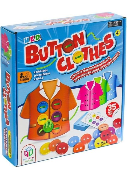 Hed 725 Button Clothes Kız Erkek Çocuk Oyuncak Eğitici Oyuncaklar