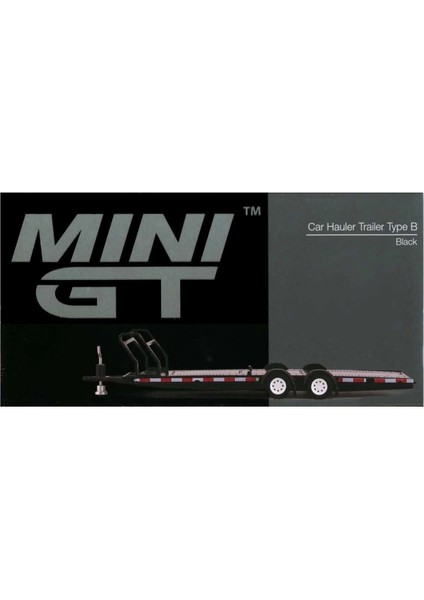 Mini Gt 1/64 Car Hauler Trailer Black MGTAC19 Kız Erkek Çocuk Oyuncak Eğitici Oyuncaklar