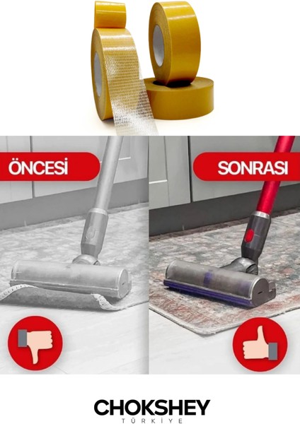 Halı Kilim Sabitleme Yapıştırma Kaydırmaz Çift Taraflı Bant 48MMX5MT - 10 Adet fiyatları