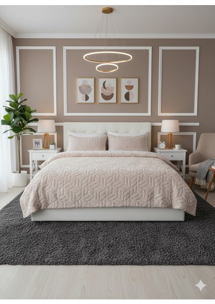 Comfort Set Yorgan Seti Seti Çift Kişilik Lıssome Pudra