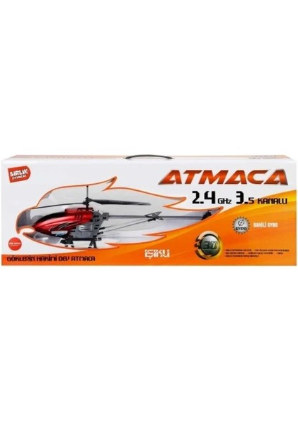 Uzaktan Kumandalı Şarjlı Kırmızı Atmaca Helikopter Kız Erkek Çocuk Oyuncak Eğitici Oyuncaklar