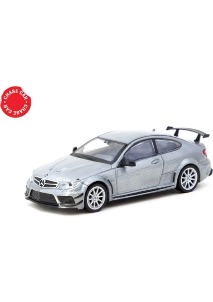 Tarmac Works 1/64 Mercedes-Benz C 63 Amg Coupé Black Series Silver Metallic Kız Erkek Çocuk Oyuncak modelleri