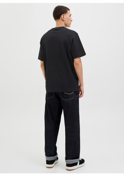 Bisiklet Yaka Siyah Erkek T-Shirt 12282892_JORNORREBRO Emb Tee Ss Cre fırsatları