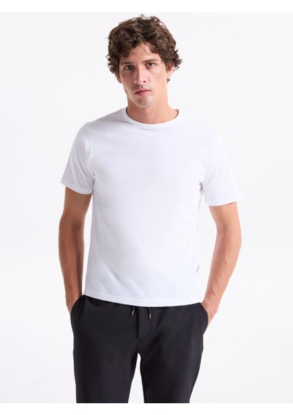 Bisiklet Yaka Beyaz Erkek T-Shirt 12283659_JORSTYLING Icon Tee Ss Cn fiyatları