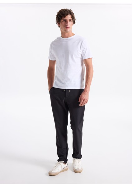 Bisiklet Yaka Beyaz Erkek T-Shirt 12283659_JORSTYLING Icon Tee Ss Cn modelleri