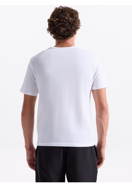 Bisiklet Yaka Beyaz Erkek T-Shirt 12283659_JORSTYLING Icon Tee Ss Cn fırsatları