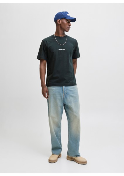 Bisiklet Yaka Yeşil Erkek T-Shirt 12282892_JORNORREBRO Emb Tee Ss Cre modelleri