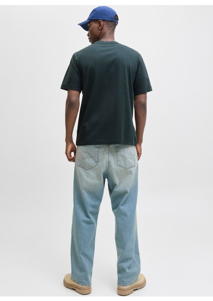 Bisiklet Yaka Yeşil Erkek T-Shirt 12282892_JORNORREBRO Emb Tee Ss Cre fırsatları