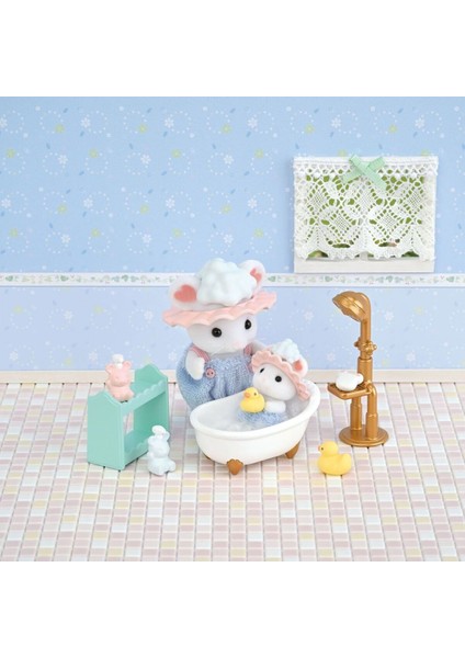 5805 Sylvanian Families Kardeşler Banyo Zamanı Seti +3 Yaş Kız Erkek Çocuk Oyuncak Eğitici Oyuncakla modelleri