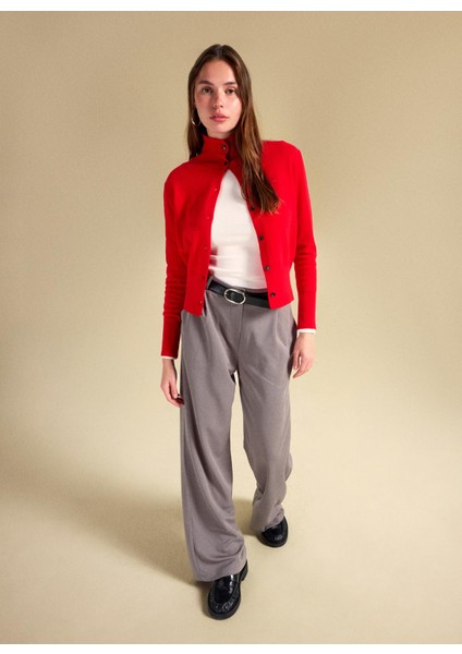 Standart Bel Relaxed Gri Melanj Kadın Pantolon PBF5WL-PNT9523 indirimleri