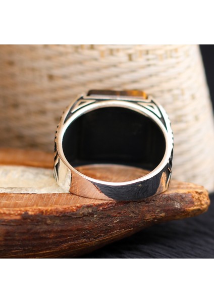 Kaplangözü Taşlı 925 Ayar Erkek Gümüş Yüzük indirimleri