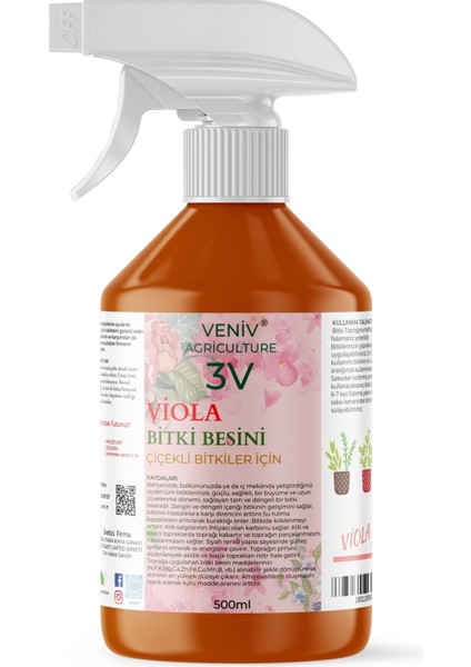 3V Viola Bitki Besini| En Etkili Çiçek Yaprak Kök Arttıran| Tüm Bitkilerin Besini| Konsantre