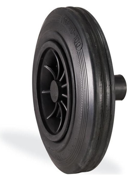 200X50 Plb, Plastik Çöp Konteyner Tekeri, Pim Bağlantılı, Kauçuk Çöp Konteyner Tekerleği, Çap 200