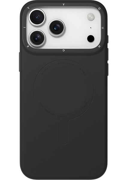 iPhone 17 Pro Uyumlu Kılıf M-Safe Şarj Özellikli Youngkit Morandi Serisi Kapak Siyah