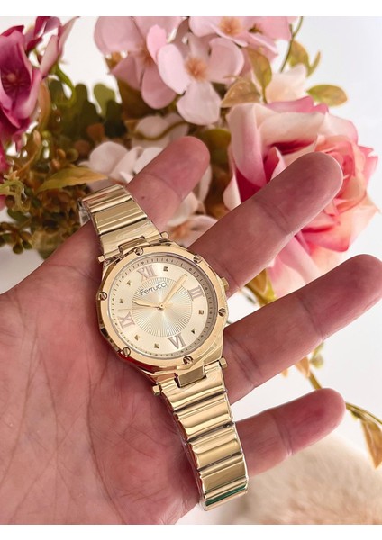 Roma Rakamlı Özel Tasarım Kasa Çelik Kadın Kol SAATI+%100 Çelik Kolye modelleri