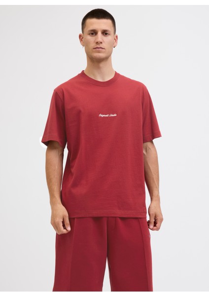 Bisiklet Yaka Kırmızı Erkek T-Shirt 12282892_JORNORREBRO Emb Tee Ss Cre fiyatları