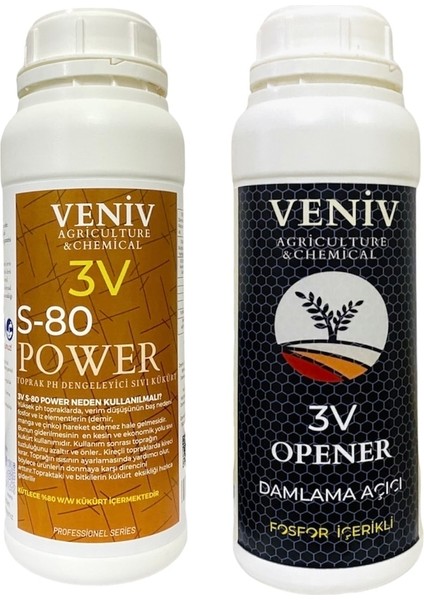 3V Opener Damlama Açıcı 1 Lt Fosfor Içerikli + 3V S-80 Power 1 Lt